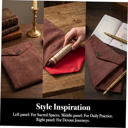 Homoyoyo 2pcs Tibetan Scripture Storage Bag Soft Cloth Material Bible Cover Pouch for Protecting Religious Books and Scriptures