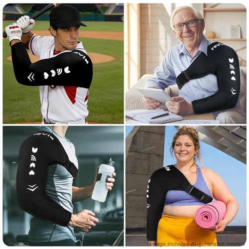 REVIX Ice Wrap for Shoulder and Arm – Reusable Cold Pack & Compression Ice Sleeve for Pitchers, Volleyball Players, Muscle Recovery, Elbow Ice Pack Pain Relief for Athletes, Daily Use - style: Medium