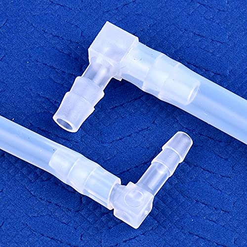 Plastic 5/16” Hose ID 90 Degree Elbow Barb Fitting, 6 Pcs Equal Barbed Joint Splicer Mender Adapter Union Adapter for Boat Aquarium - size: 5/16 Inch