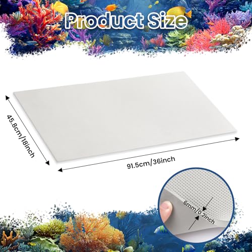 18 x 36 Inch Fish Tank Pad, 6mm Aquarium Leveling Mat, Gray | Water-Resistant Surface, Easy to Cut, Helps Cushion the Tank Base, Suitable for Aquariums and Terrariums - color: Gray, size: 18 x 36in