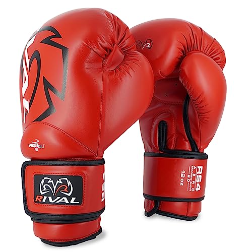 RIVAL Boxing RS4 2.0 Aero Sparring Gloves, Hook and Loop Closure - Multi-Layered, Low-Density Foam Padding and Soft Inner Lining - color: Red, size: 18 oz.
