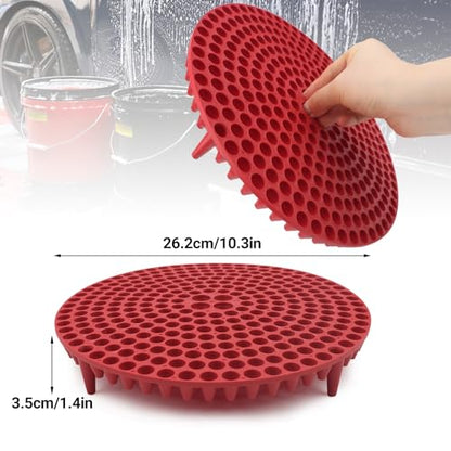 Bucket Dolly 5 Gallon with Wheels,360°Rolling Car Wash Buckets Dolly for 2.5 to 5 Gallon Buckets with Bucket Insert,Cleaning Brush,Supports Up to 300 lbs - size: A