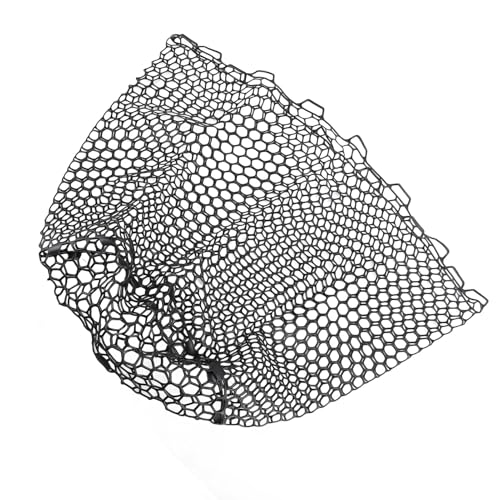 Fishing Net Replacement, 31.1in PVC Mesh Depth Fishing Landing Net with Large Object Head Design for Freshwater Saltwater