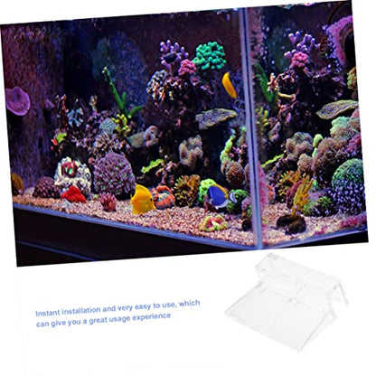 MERRYHAPY 16Pcs Acrylic Aquarium Lid Support Racks Fish Tank Cover Holders Durable and Easy to Install for Preventing Fish from Jumping