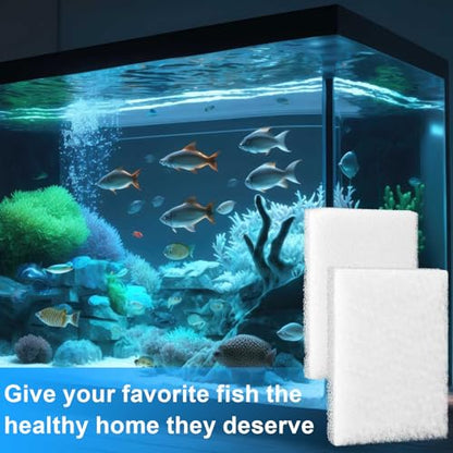Threlaco 26 Pcs Aquarium Filter Media Kit Compatible with Fluval C2 (30 Gal) Power Filter, 6 White Foam Sponge Pad, 6 Poly Foam Pads, 6 Bio-Screen, 6 Activated Carbon, 2 Pack 3.5 oz/100g Ceramic Ring - size: Compatible with C2