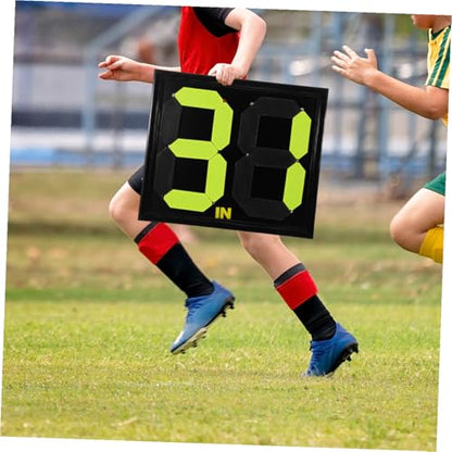 VANZACK Manual Football Substitution Score Board for Referees Fluorescent Soccer Change Display Efficient Player Change Indicator for Matches Two-