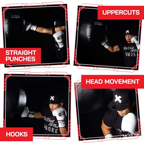Wrecking Ball Heavy Punching Bag for Adults, Hook and Uppercut, Body Snatcher, Boxing, MMA, Muay Thai, 65 lbs, Classic - color: Yellow / Black, style: Unfilled