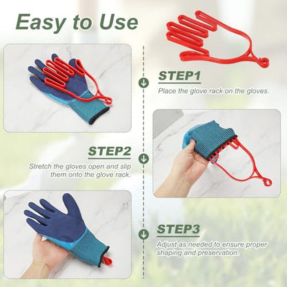 PATIKIL Golf Gloves Stretcher, Plastic Keeper Support Rack Holder Dryer Hanger Frame with Hanging Hook - color: Green/Black