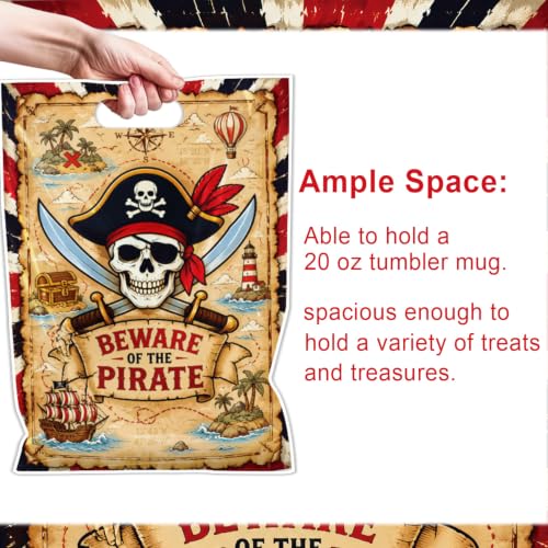 Falueqg Pirate Goodie Candy Gift Bags Pirate Theme Treasure Party Supplies - color: Piarate
