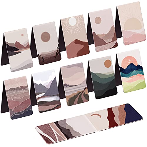 12 Pack Magnetic Bookmark, Book Marker Clip for Teachers, Students, Book Lovers, Printing on 2 Side - color: Style E