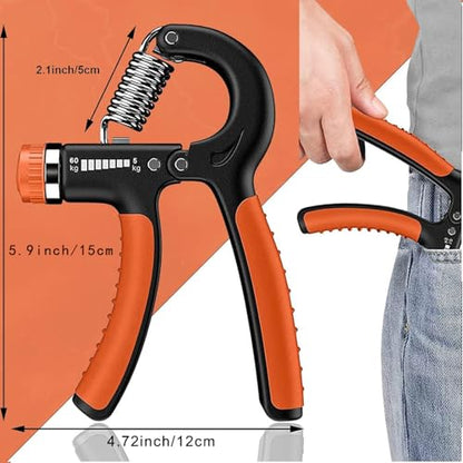 Hand Grip Strengthener 2 Pack Adjustable Resistance 5-60kg (10-130lb) Forearm Wrist Finger Exerciser Grip Strength Trainer Squeezer for Workout - color: Blue