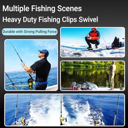 QISHUO High Strength Fishing Swivels Stainless Clips Steel Snap Swivels Barrel Connector Saltwater Swivel Fishing Rolling Black Nickel - size: Size 1/0+L (84lb) 25 pcs