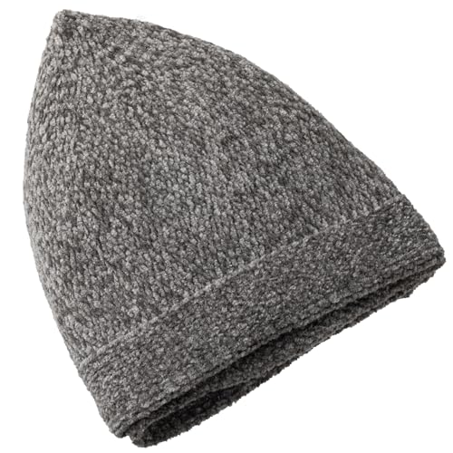 Modefa Islamic Prayer Kufi Hats for Men Chenille Knitted Stretchable Muslim Cap One-Size Fit - color: Grey