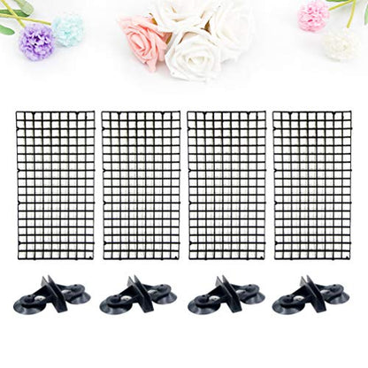 balacoo 1set Aquarium Panel Lattice Divider Suction Cups Black Easy to Install and Remove for Fish Separation and Breeding Versatile Aquarium Supplies