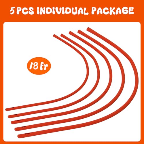 5 Pieces Lamb Feeding Tubes, Red Flexible Rubber Replacement Tubing Supplies for Lamb,Sheep,Piglet,Rabbit,Puppy Feeding (16 Inch x 16FR) (5 Pack, 18 FR) - color: 5 Pack, size: 18 FR