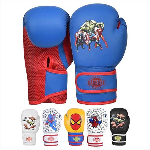 Boxing Gloves 6oz | Boxing Gloves for Kickboxing Muay Thai MMA | Bag Gloves for Punching Bag - color: Blue/Red