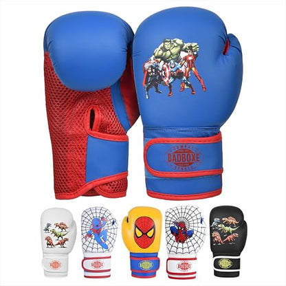 Boxing Gloves 6oz | Boxing Gloves for Kickboxing Muay Thai MMA | Bag Gloves for Punching Bag - color: Blue/Red