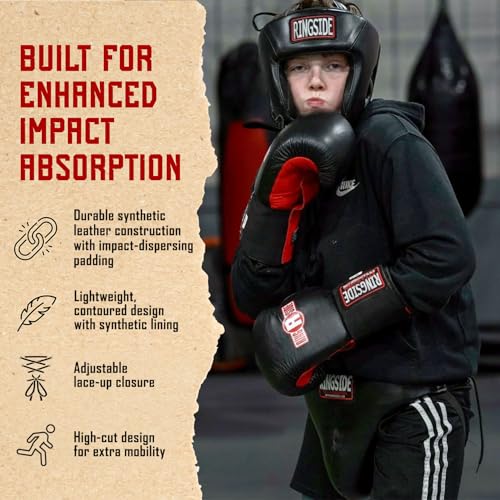 Ringside Groin & Abdominal Boxing Protector – Synthetic Leather, Adjustable Lace-Up Closure, High-Cut Design for Mobility, Extended Padding for Complete Protection, XL