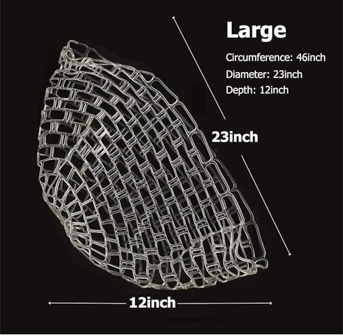Maxcatch Transparent Rubber Net Replacement for Fly Fishing Trout Mesh Landing Net