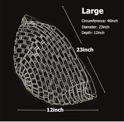 Maxcatch Transparent Rubber Net Replacement for Fly Fishing Trout Mesh Landing Net