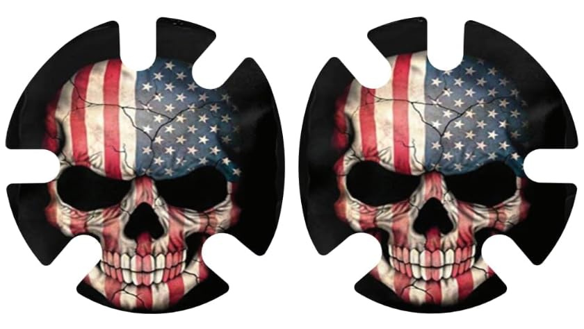 4Time All American Wrestling Headgear Decals Wraps (American Flag Skull) - color: American Flag Skull