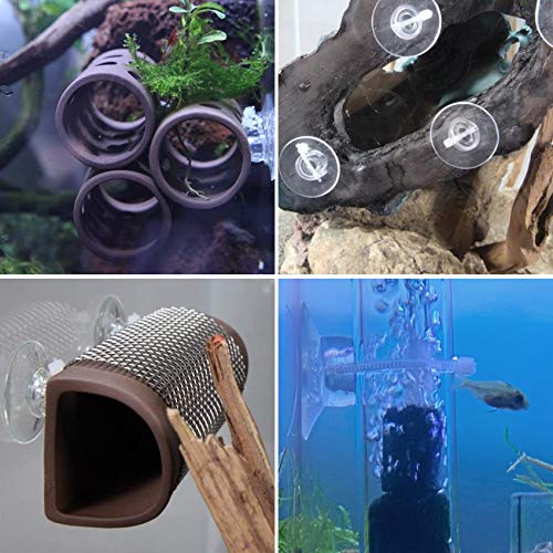 ANCIRS 30pcs 35mm Suction Cups with 50pcs Transparent Zip Ties, Clear | Rubber, Reusable, Easy to Use and Remove, for Home & Kitchen, for Hanging Lightweight Decorations & Organizing Cables - size: 35 mm