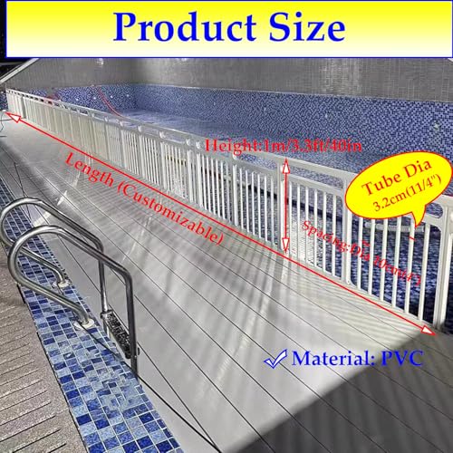 Pool Fence, Pool Underwater Partitions, Swimming Training Railing Panel for Children/Kids, Removable Pools Divider Baffle, Heavy Duty Pool Separation Guardrail(Size:L 9m/29.5ft) - size: L 9m/29.5ft