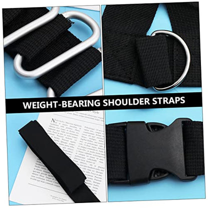 Toyvian 2pcs Resistance Sled Harness Shoulder Straps Weight Bearing Fitness Belt for Strength Training Running Speed Enhancement Suitable for Professional Sports and Outdoor Workouts