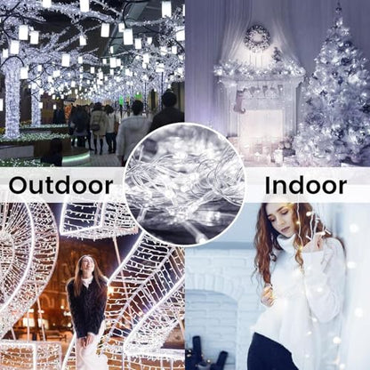 4 Pack 200 LED Battery Operated String Lights, Twinkle Lights Cool White - color: Cool White, size: 4PK(50LED)