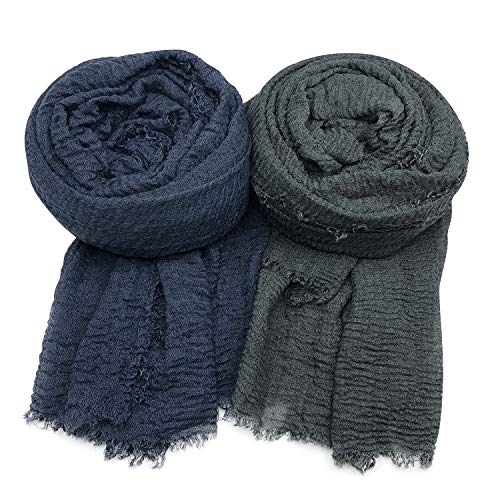 Women Scarf Shawl for All Season 3PCS Scarve Wrap Scarve. - color: Dark Brown, Dark Green, Dark Blue