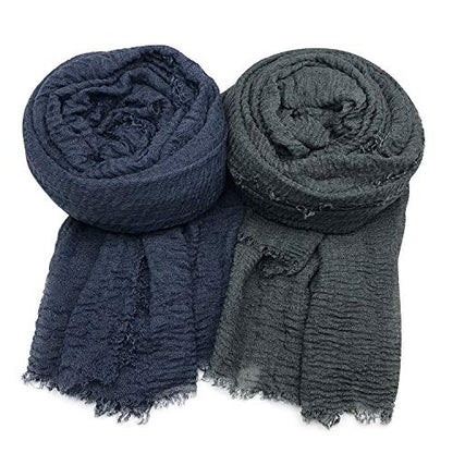 Women Scarf Shawl for All Season 3PCS Scarve Wrap Scarve. - color: Dark Brown, Dark Green, Dark Blue
