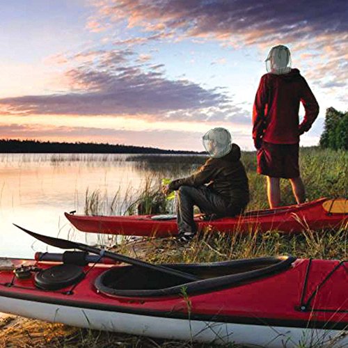 Anvin Mosquito Head Mesh Nets Gnat Face Netting for No See Ums Insects Bugs Gnats Biting Midges from Any Outdoor Activities, Works Over Most Hats Comes with Free Stock Pouches (3pcs, Grey) - color: Gray