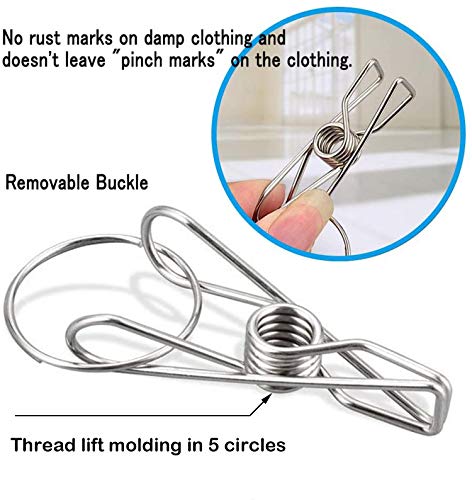 CenYouful 2 Pack Stainless Steel Round Hanging Drying Rack with 20 Clips for Drying Socks, Baby Clothes, Bras, Towel, Underwear, Hat, Scarf, Pants, Gloves - size: Circular-2 Pack
