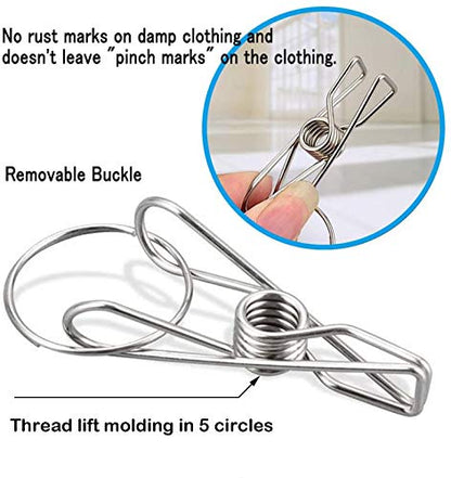 CenYouful 2 Pack Stainless Steel Round Hanging Drying Rack with 20 Clips for Drying Socks, Baby Clothes, Bras, Towel, Underwear, Hat, Scarf, Pants, Gloves - size: Circular-2 Pack