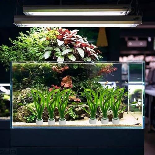 12 Pack New Upgrade Aquarium Plant Weights, Aquatic Plants Fixed Ring Set, Anti-Floating Ceramic Aquarium Plant Rings, Aquarium Landscape Decoration Fish Tank Accessories 1.8 x 1.3 Inch