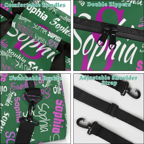 Custom Gymnastics Bag, Carry Practice Travel Bag, Dark Grass Green | Personalized Sports Gym Bag for Teens Boys Girls Waterproof Weekender Bag - color: Color 11