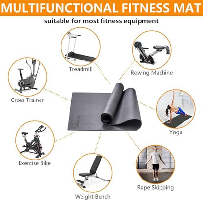 PROIRON Heavy Duty Exercise Equipment Mat, Treadmill Mat - 45"x32", 48"x24", 78"x36" - Floor Protector for Home Gym, Exercise Bike, Weight Bench, Rowing Machine, Cross Trainer - size: 78"x36"