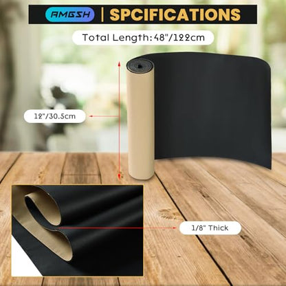 1/8" T *12" W X 48"L, Sponge Neoprene with Adhesive Foam Rubber Sheet | Padding Gaskets,Crafts for weather proofing or stripping DIY gasket sealing material - size: 1/8” Thick X 12” Wide X 48” Long