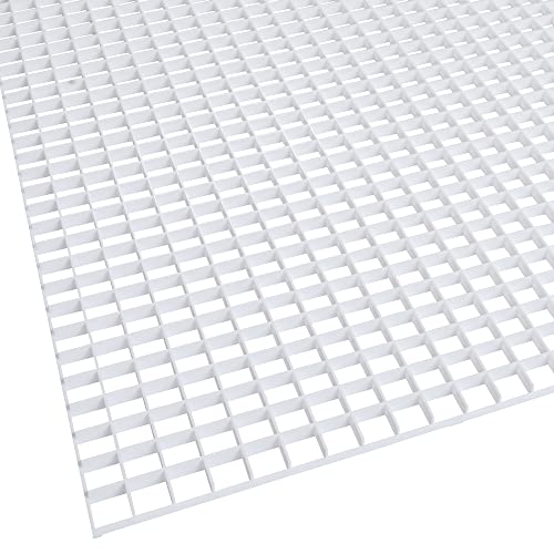 White Egg Crate Fluorescent Light Covers - Custom Size Polystyrene Drop Ceiling Grid Diffuser & HVAC Air Vent Grille - 1/2"x1/2"x3/8" Cell Eggcrate Panels, 5-Pack - Manufactured in USA - color: White - Custom Size