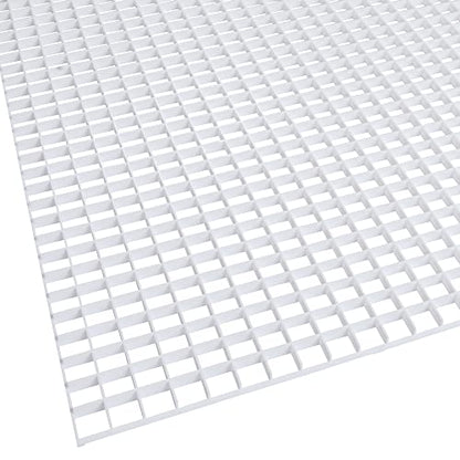 White Egg Crate Fluorescent Light Covers - Custom Size Polystyrene Drop Ceiling Grid Diffuser & HVAC Air Vent Grille - 1/2"x1/2"x3/8" Cell Eggcrate Panels, 5-Pack - Manufactured in USA - color: White - Custom Size