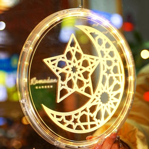 Star and Moon Light Garlands Ramadan Decorations Hanging Ambient Light High Brightness LED Decorative Moon Star Fairy Light for Wedding Party