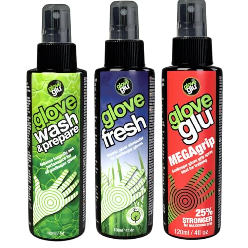 Gloveglu Glove Care Essentials System Bundles - size: 4.06 Fl Oz (Pack of 3), style: Wash + Refresh + Revive