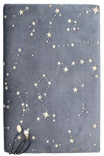 BLBMH 6x9 Bible Book Cover for Women, Non-Stretch Fabric Protector for Paperback, Soft Cloth Sleeve with Bookmark for Journals Notebooks | Privacy Reading Gift - Velvet Grey - color: Velvet Grey
