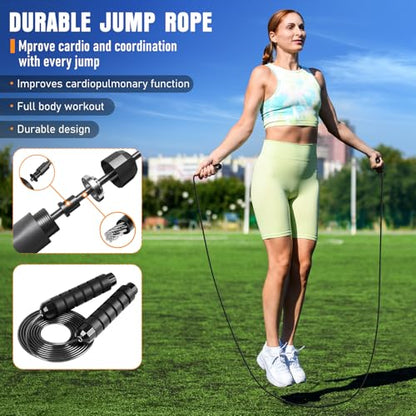 MUROZA Agility Ladder, Agility Speed Training Equipment Set, 20ft Speed Ladder, 12 Soccer Cones, 4 Hurdles, Jump Rope, Running Parachute, Soccer Football Basketball Training Equipment Accessories - color: Yellow