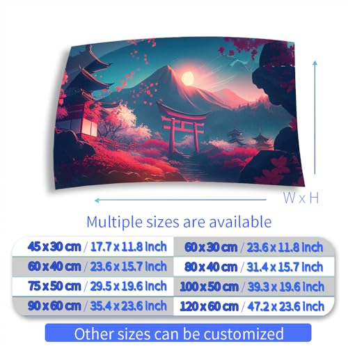 Aquarium Background Stickers - Japan Torii Fuji Sakura Self-Adhesive Fish Tank Reptile Terrarium Decor Poster (45 x 30 cm / (17.7 x 11.8 inches)) - size: 45 x 30 cm / (17.7 x 11.8 inches)