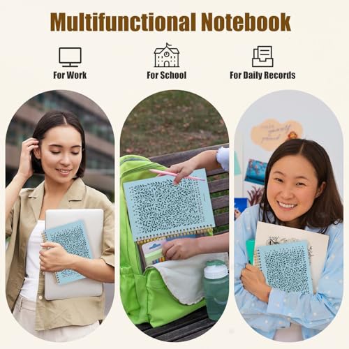 Likjad Christian Spiral Notebook Journal 5.5x8.3, Botanical Bible Scripture Journals for Writing, Religious Christian Gifts for Women, Bible Verse Hardcover Notebooks for Note Taking（Blue - color: Botanical Bible Three