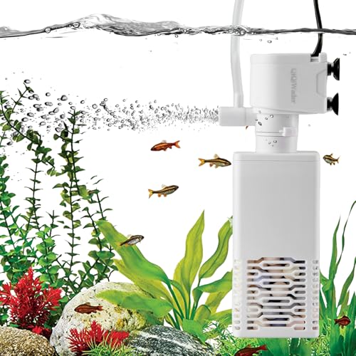 Internal Aquarium Filter, fish tank filters, small fish tank filter | 15W, 172 GPH. For 40–70 gal aquariums. Filtration, aeration & water circulation with adjustable bubble size. - size: 15W