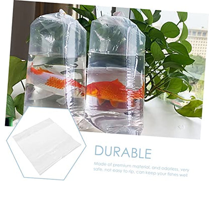 Luxshiny 20pcs Aquarium Fish Bags Storage Pouches Leakproof Live Fish Packing Bags for Transport Easy Viewing Without Opening