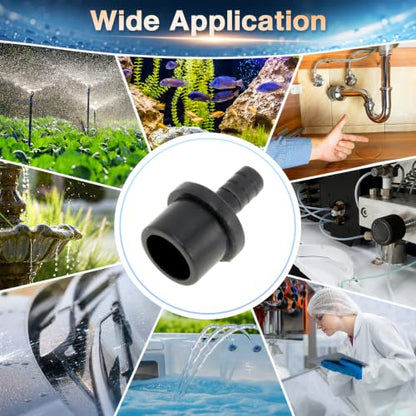 Plastic Hose Barb Fitting 1" x 3/8" Barb OD Straight Through Pipe Connector Grey 5 Pcs - color: Gray, size: 1" x 3/8" OD