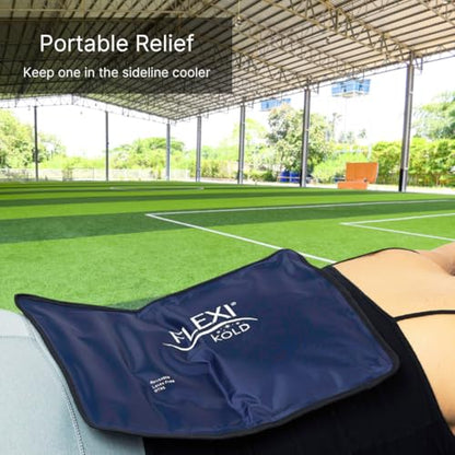 FlexiKold Gel Ice Packs (Standard Large: 10.5" x 14.5") for Injuries Reusable, Back Pain Relief, Knee Wrap, After Surgery, Ice Pack for Knee, Shoulder - 6300-COLD by NatraCure - size: Large (Pack of 1)